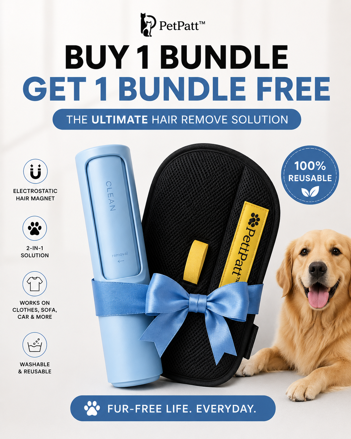 PetPatt™ Ultimate Pet Static Hair Remover Bundle